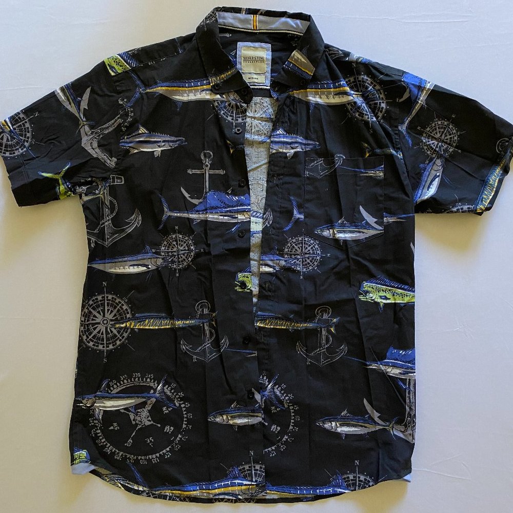 Silver Stone Button Up
